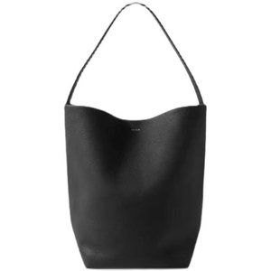 The Row N/S Park Tote Black in Leather